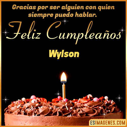 Gif de pastel de Cumpleaños con Nombre  Wylson