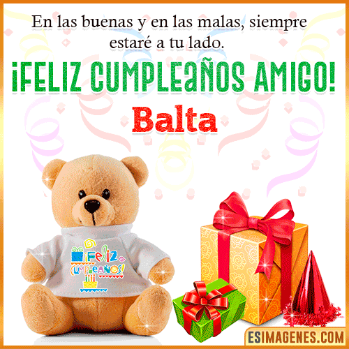 Imagen de Feliz Cumpleaños Amigo  Balta