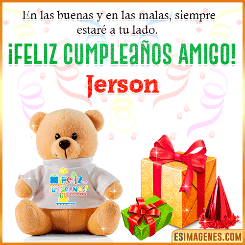 Imagen de Feliz Cumpleaños Amigo  Jerson