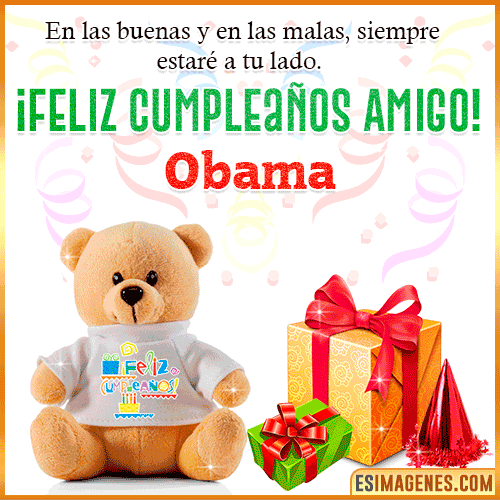 Imagen de Feliz Cumpleaños Amigo  Obama