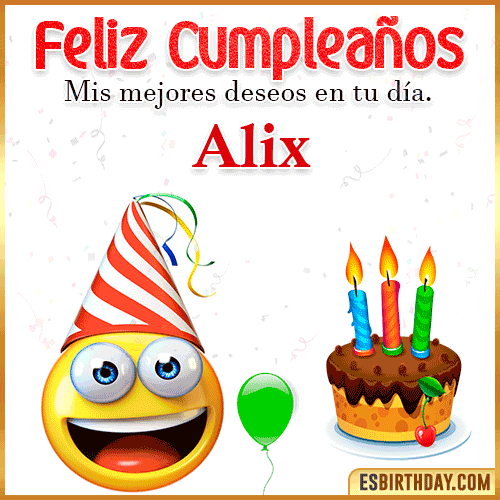 Imagen Feliz Cumpleaños  Alix