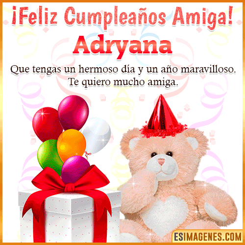 Imagen de Feliz Cumpleaños Amiga  Adryana