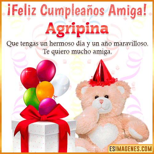 Imagen de Feliz Cumpleaños Amiga  Agripina