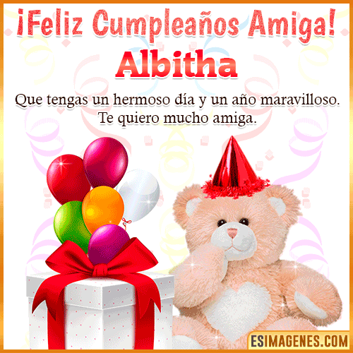 Imagen de Feliz Cumpleaños Amiga  Albitha
