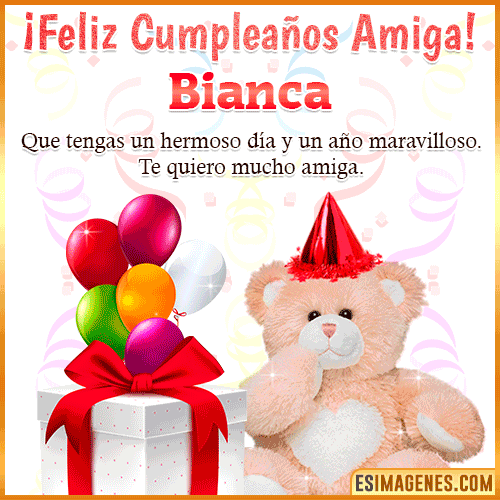 Imagen de Feliz Cumpleaños Amiga  Bianca