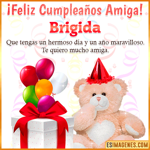 Imagen de Feliz Cumpleaños Amiga  Brigida