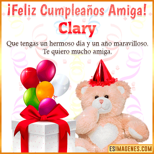 Imagen de Feliz Cumpleaños Amiga  Clary