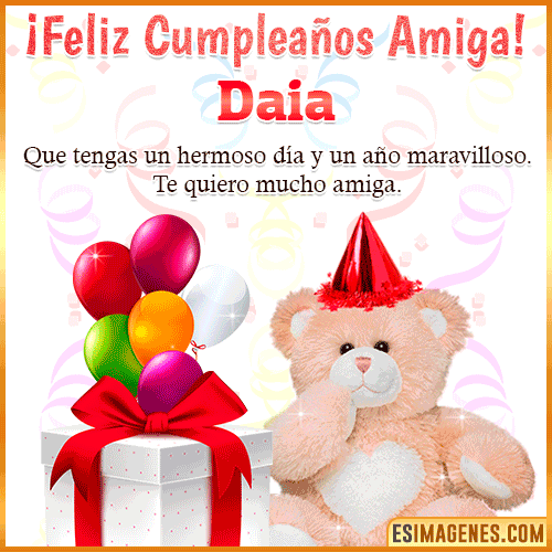 Imagen de Feliz Cumpleaños Amiga  Daia