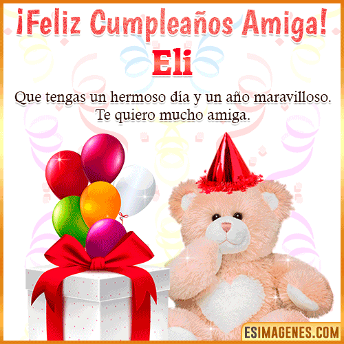 Imagen de Feliz Cumpleaños Amiga  Eli