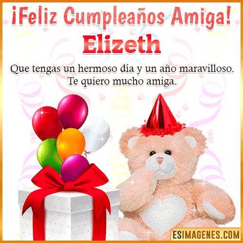 Imagen de Feliz Cumpleaños Amiga  Elizeth