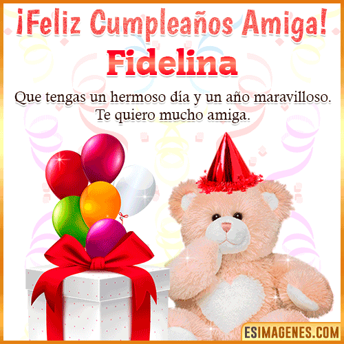 Imagen de Feliz Cumpleaños Amiga  Fidelina