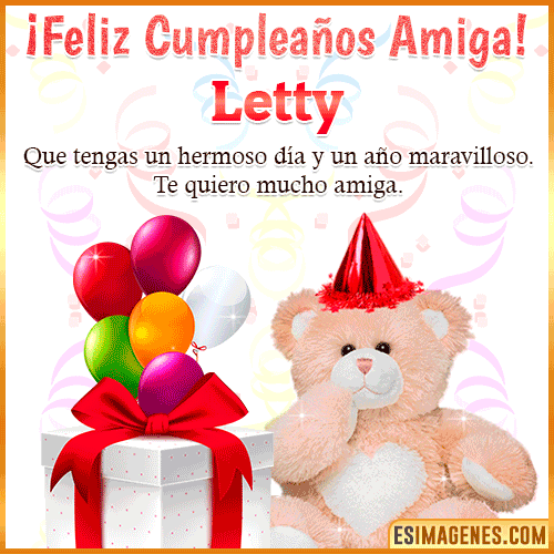 Imagen de Feliz Cumpleaños Amiga  Letty