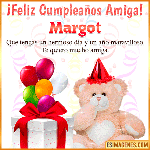 Imagen de Feliz Cumpleaños Amiga  Margot