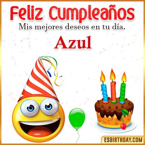 Imagen Feliz Cumpleaños  Azul