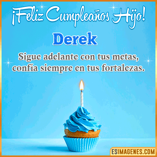 Imagen Feliz cumpleaños hijo  Derek