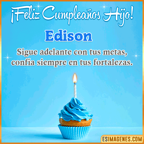 Imagen Feliz cumpleaños hijo  Edison