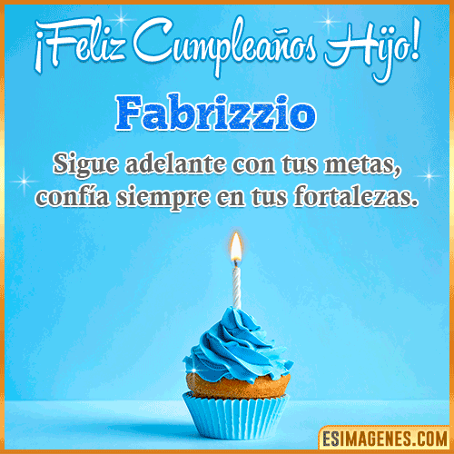 Imagen Feliz cumpleaños hijo  Fabrizzio