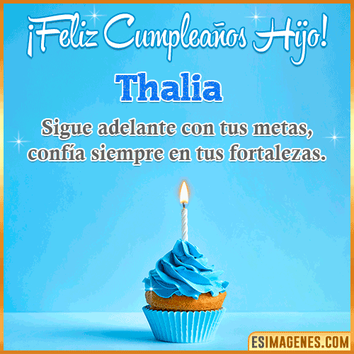 Imagen Feliz cumpleaños hijo  Thalia