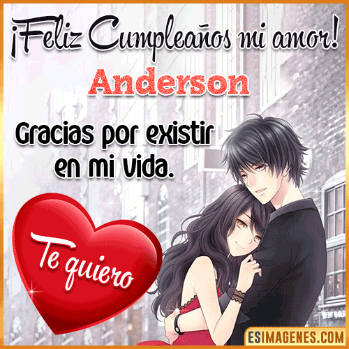 Imagen Feliz cumpleaños mi Amor  Anderson