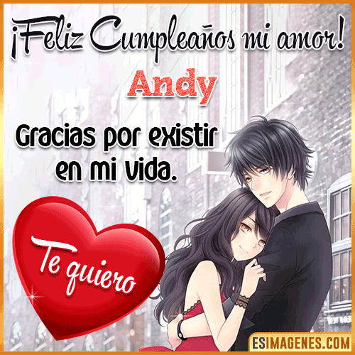 Imagen Feliz cumpleaños mi Amor  Andy