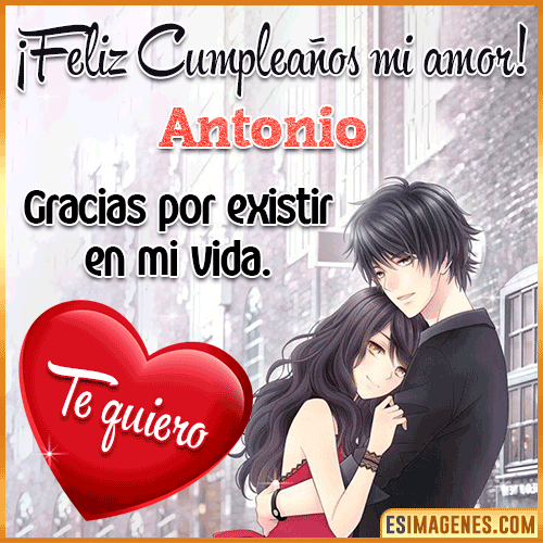 Imagen Feliz cumpleaños mi Amor  Antonio
