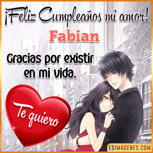 Imagen Feliz cumpleaños mi Amor  Fabian