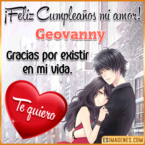 Imagen Feliz cumpleaños mi Amor  Geovanny