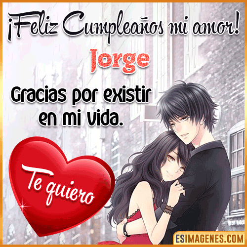 Imagen Feliz cumpleaños mi Amor  Jorge