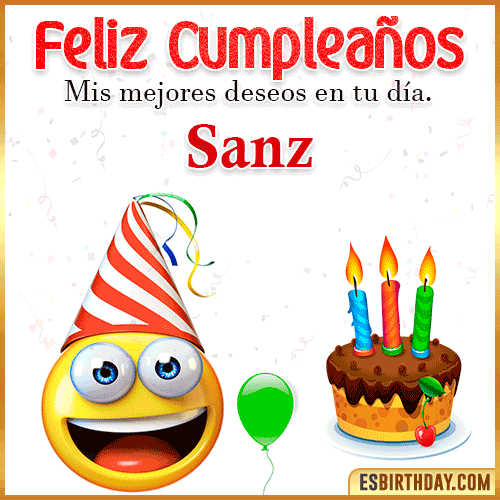 Imagen Feliz Cumpleaños  Sanz