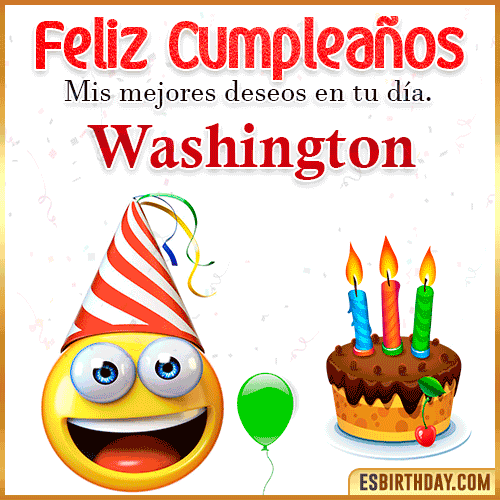 Imagen Feliz Cumpleaños  Washington