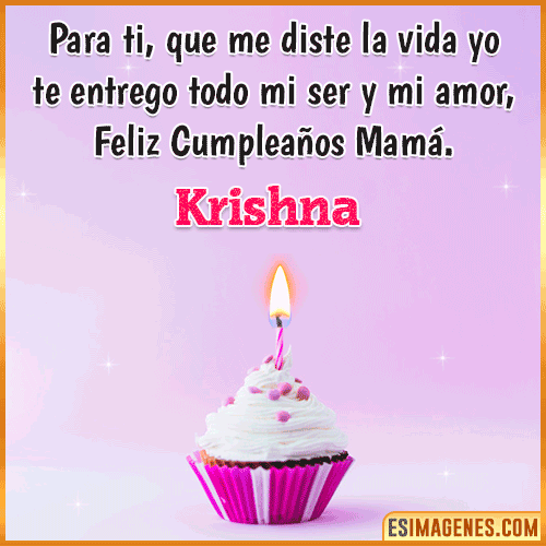 Mensaje de Cumpleaños para mamá  Krishna
