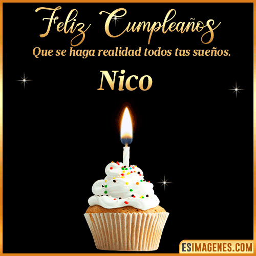 Mensajes de Feliz Cumpleaños  Nico