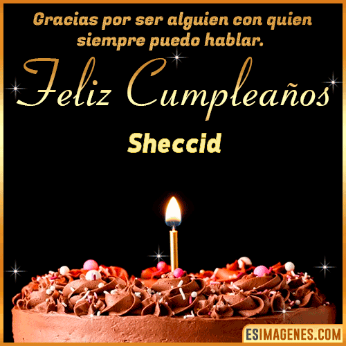 pastel de cumpleaños con Nombre  Sheccid