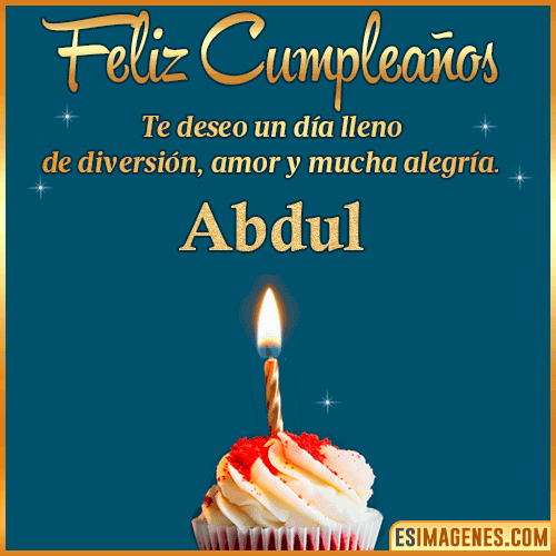 Tarjeta de Feliz Cumpleaños  Abdul