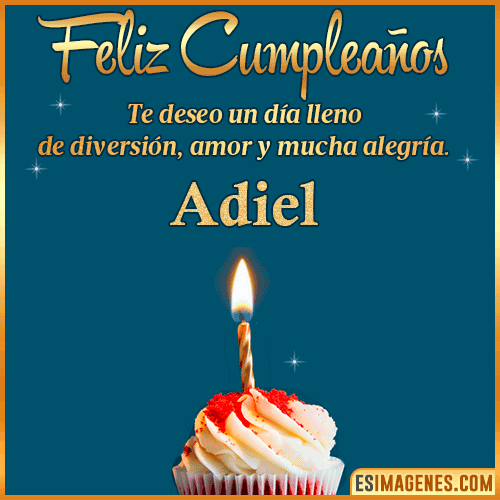 Tarjeta de Feliz Cumpleaños  Adiel