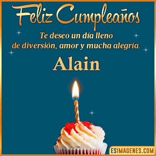 Tarjeta de Feliz Cumpleaños  Alain