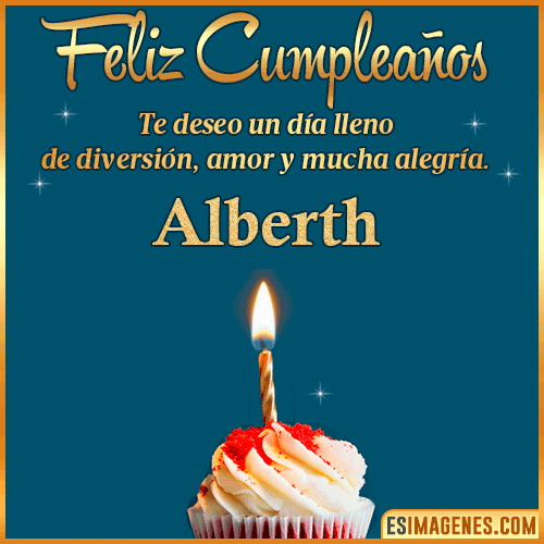 Tarjeta de Feliz Cumpleaños  Alberth