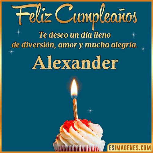 Tarjeta de Feliz Cumpleaños  Alexander