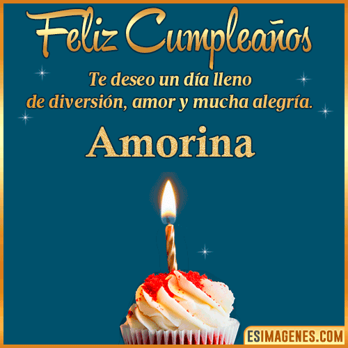 Tarjeta de Feliz Cumpleaños  Amorina