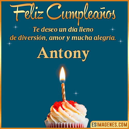 Tarjeta de Feliz Cumpleaños  Antony
