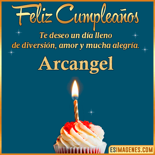 Tarjeta de Feliz Cumpleaños  Arcangel