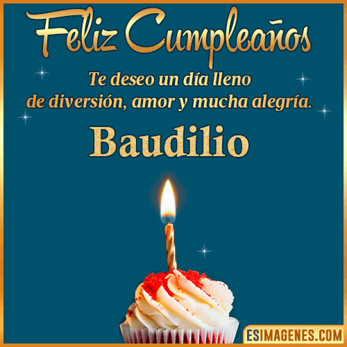 Tarjeta de Feliz Cumpleaños  Baudilio