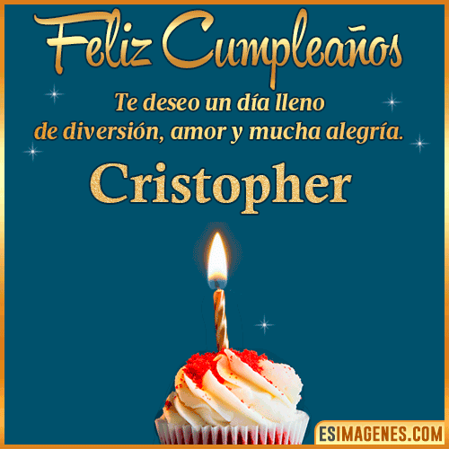 Tarjeta de Feliz Cumpleaños  Cristopher