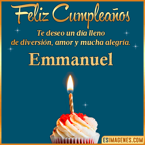Tarjeta de Feliz Cumpleaños  Emmanuel