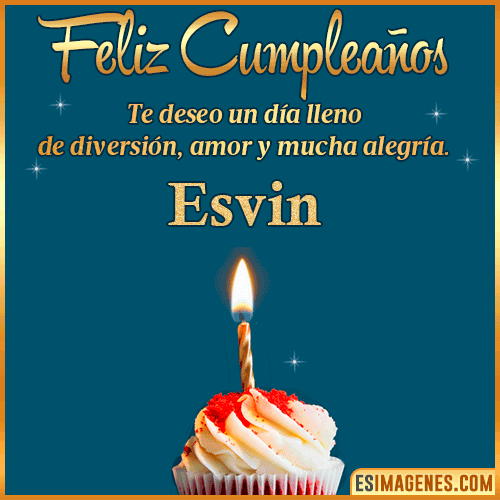 Tarjeta de Feliz Cumpleaños  Esvin
