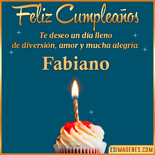 Tarjeta de Feliz Cumpleaños  Fabiano