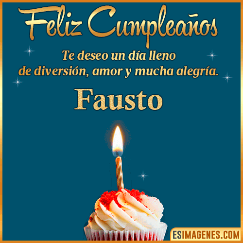 Tarjeta de Feliz Cumpleaños  Fausto