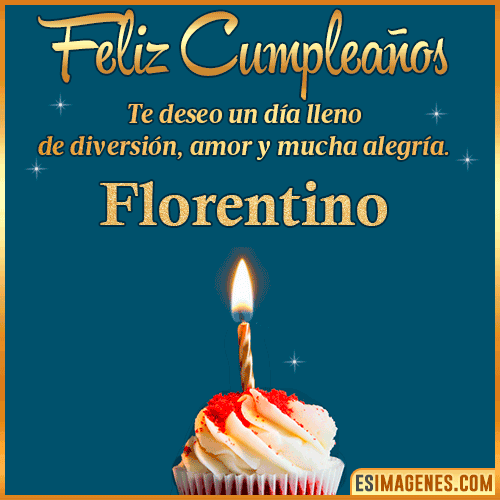 Tarjeta de Feliz Cumpleaños  Florentino