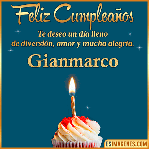 Tarjeta de Feliz Cumpleaños  Gianmarco