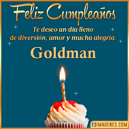 Tarjeta de Feliz Cumpleaños  Goldman